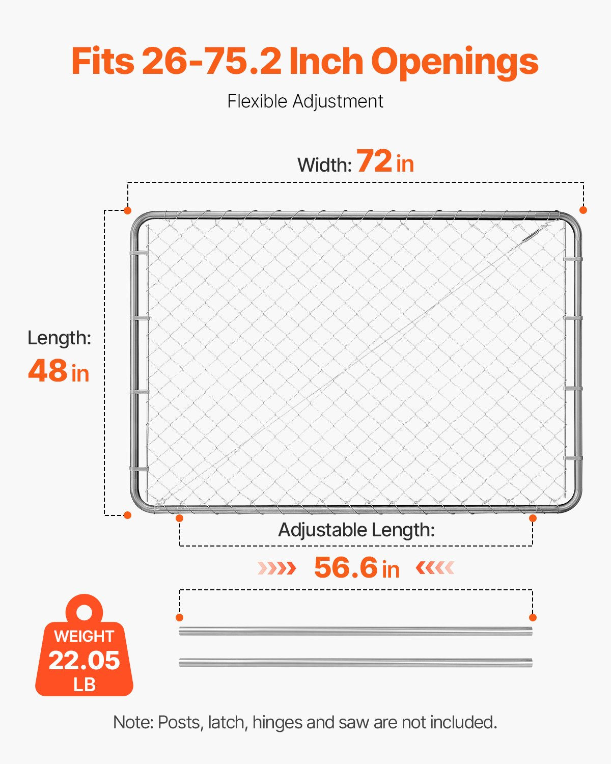 VEVOR Chain Link Fence Gate