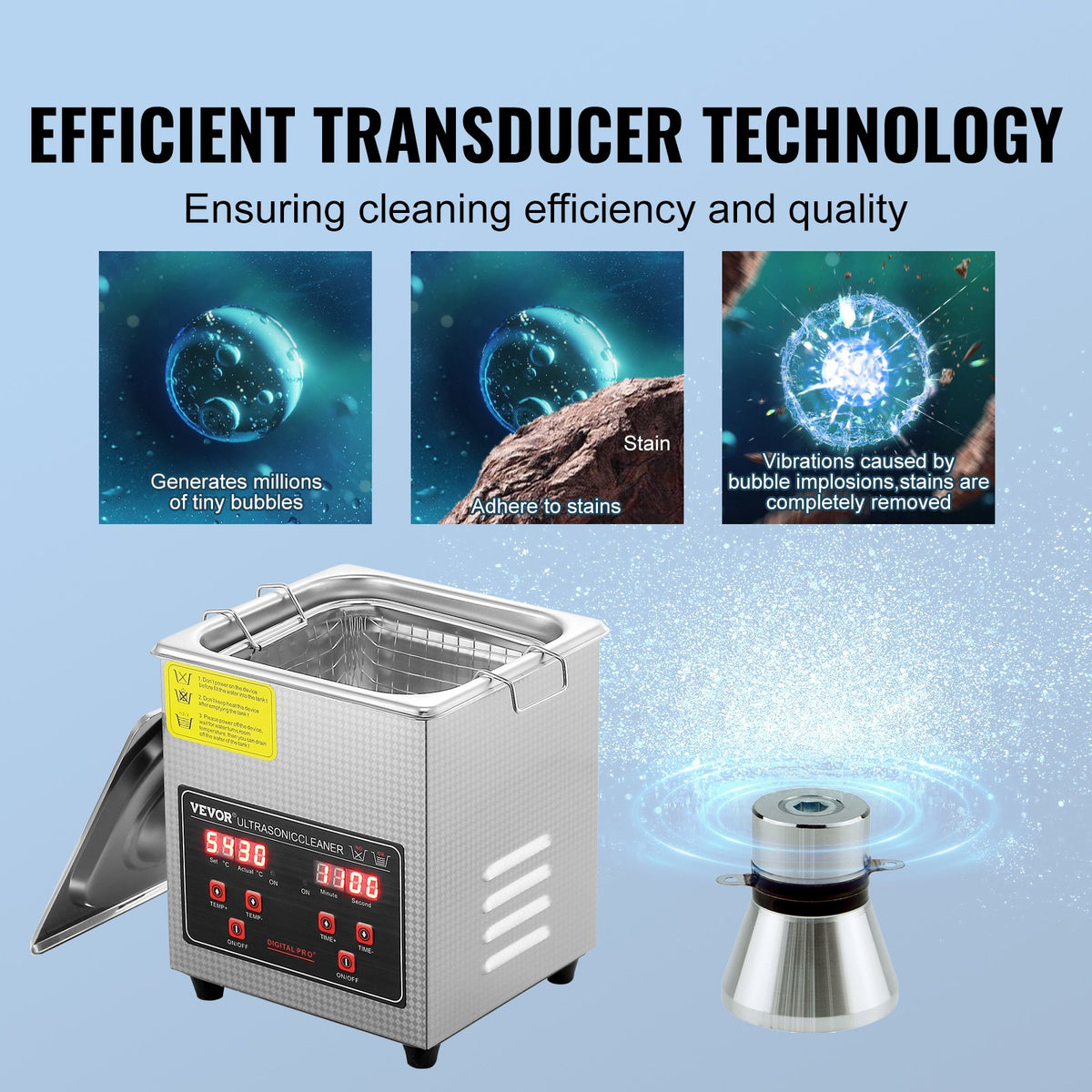 VEVOR Ultrasonic Cleaner with Digital Timer & Heater