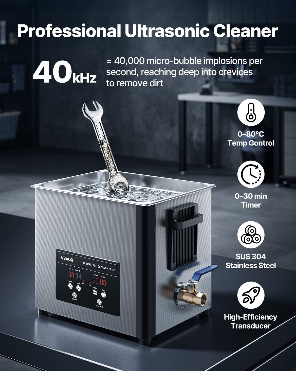 VEVOR 10L Ultrasonic Cleaner
