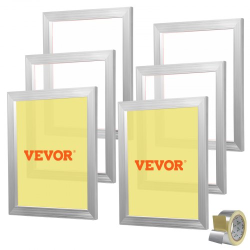 VEVOR Screen Printing Kit Silk Screen Printing Frame 40.6 cm x 50.8 cm 110 Count Mesh 6pcs