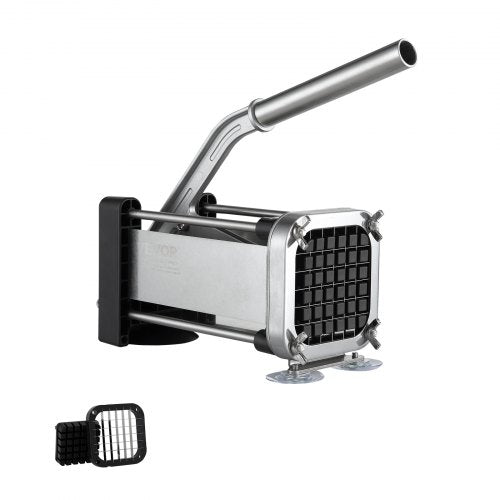 VEVOR French Fry Cutter, Potato Slicer with 1/2-Inch Stainless Steel Blade, Manual Potato Cutter Chopper with Suction Cups, Great for Potato, French Fries, Cucumber, Vegetables, Carrot