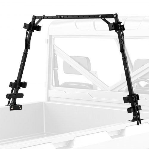 VEVOR UTV Hunting Tool Rack for Cargo Bed Alloy Steel Hunting Tool Holder, Compatible with Polaris Ranger General Pioneer Golf Cart, 650-1045 mm Adjustable Length 720-930 mm Height, with Rubber Straps