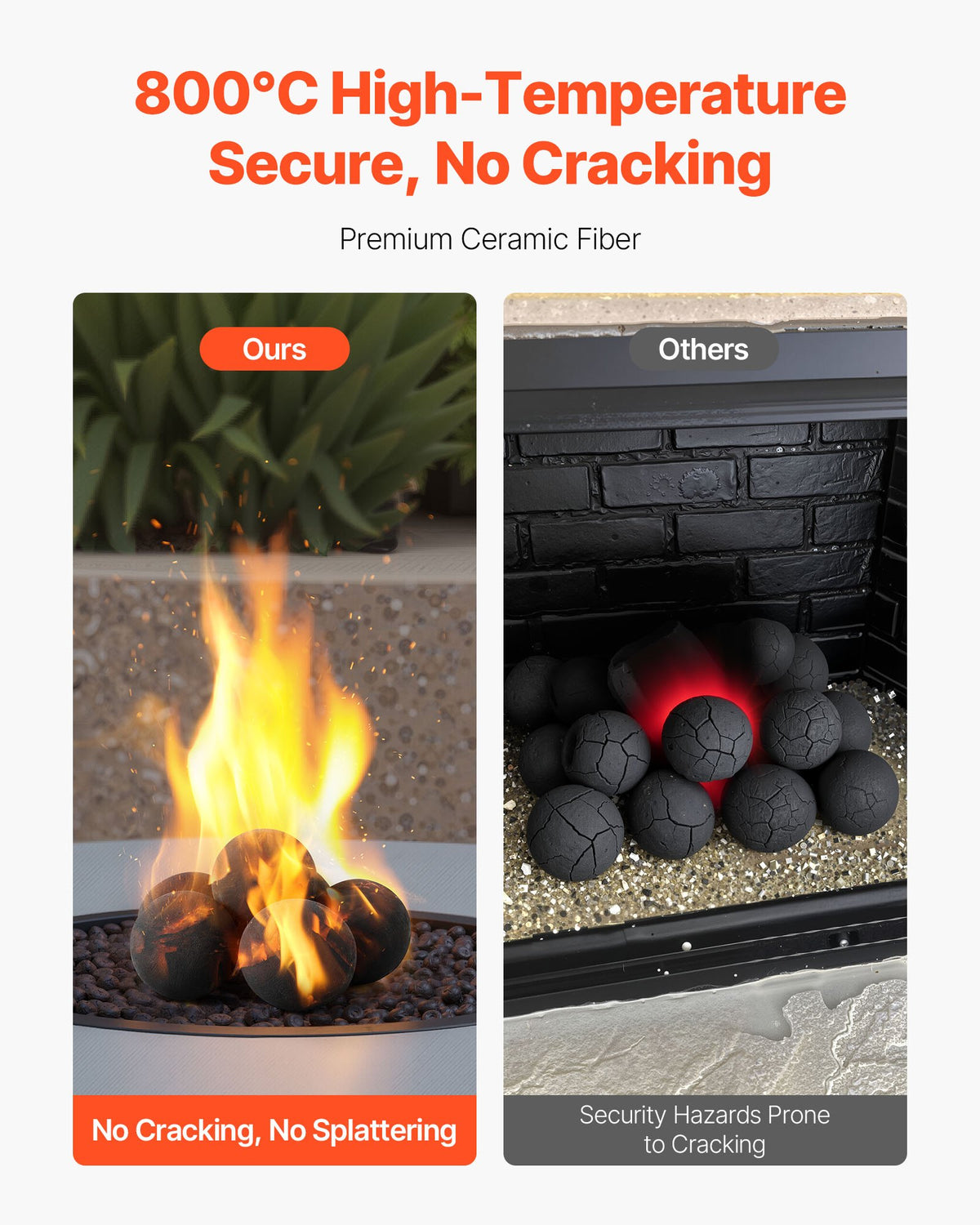 VEVOR Ceramic Fire Balls
