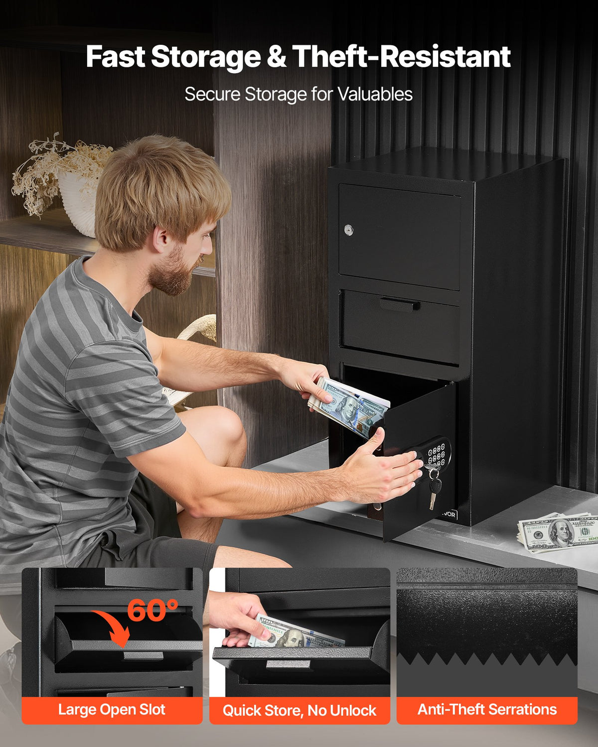 VEVOR 3.6 Cubic Feet Drop Safe