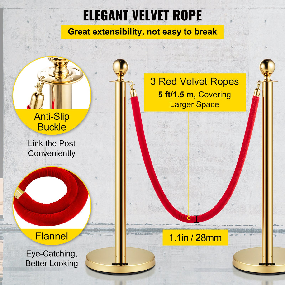 VEVOR Velvet Ropes and Posts