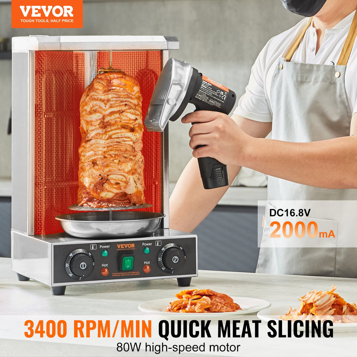 VEVOR Electric Shawarma Knife