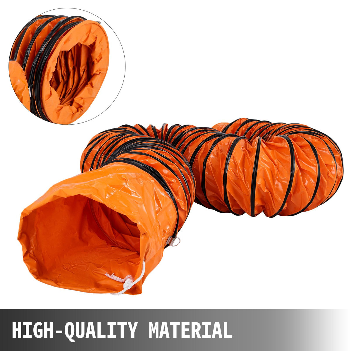 VEVOR 10 M/32ft PVC Flexible Duct Hosing for 300 MM/12 Inch Diameter, Exhaust Fan,pvc ducting