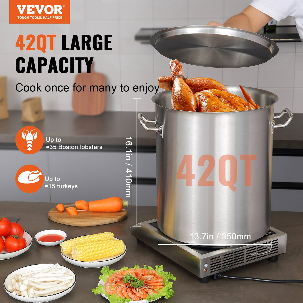 VEVOR Stainless Steel Stockpot