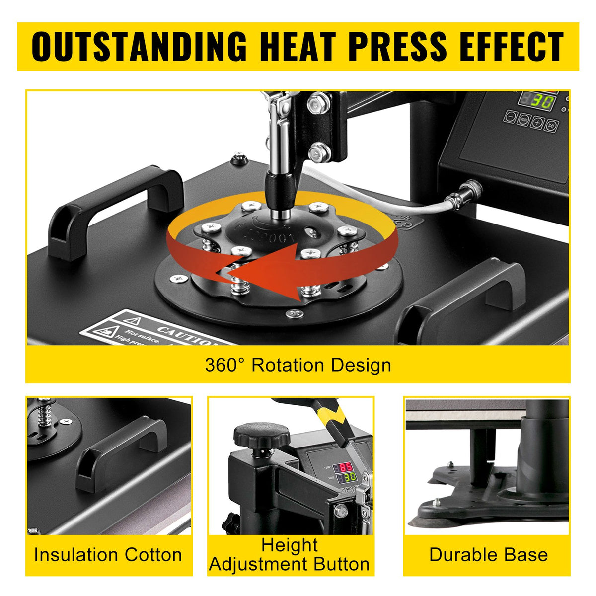 Digital Clamshell 15" X 15" (38 X 38cm) Heat Transfer Press + 28 inch Vinyl Cutter Machine Kit Software