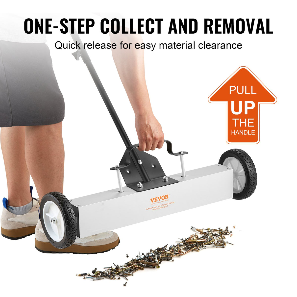 VEVOR 22.7 kg Rolling Magnetic Sweeper with Wheels