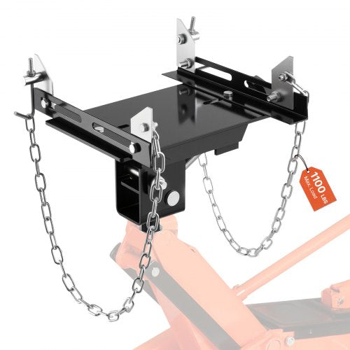 VEVOR Transmission Jack Adapter, 1100 lbs / 0.5 Ton Load Capacity Automotive Transmission Lift Adapter, Heavy-Duty Steel, for Floor Jack with 30.48 mm Detachable Saddle Shaft, for Garage, Repair Shop