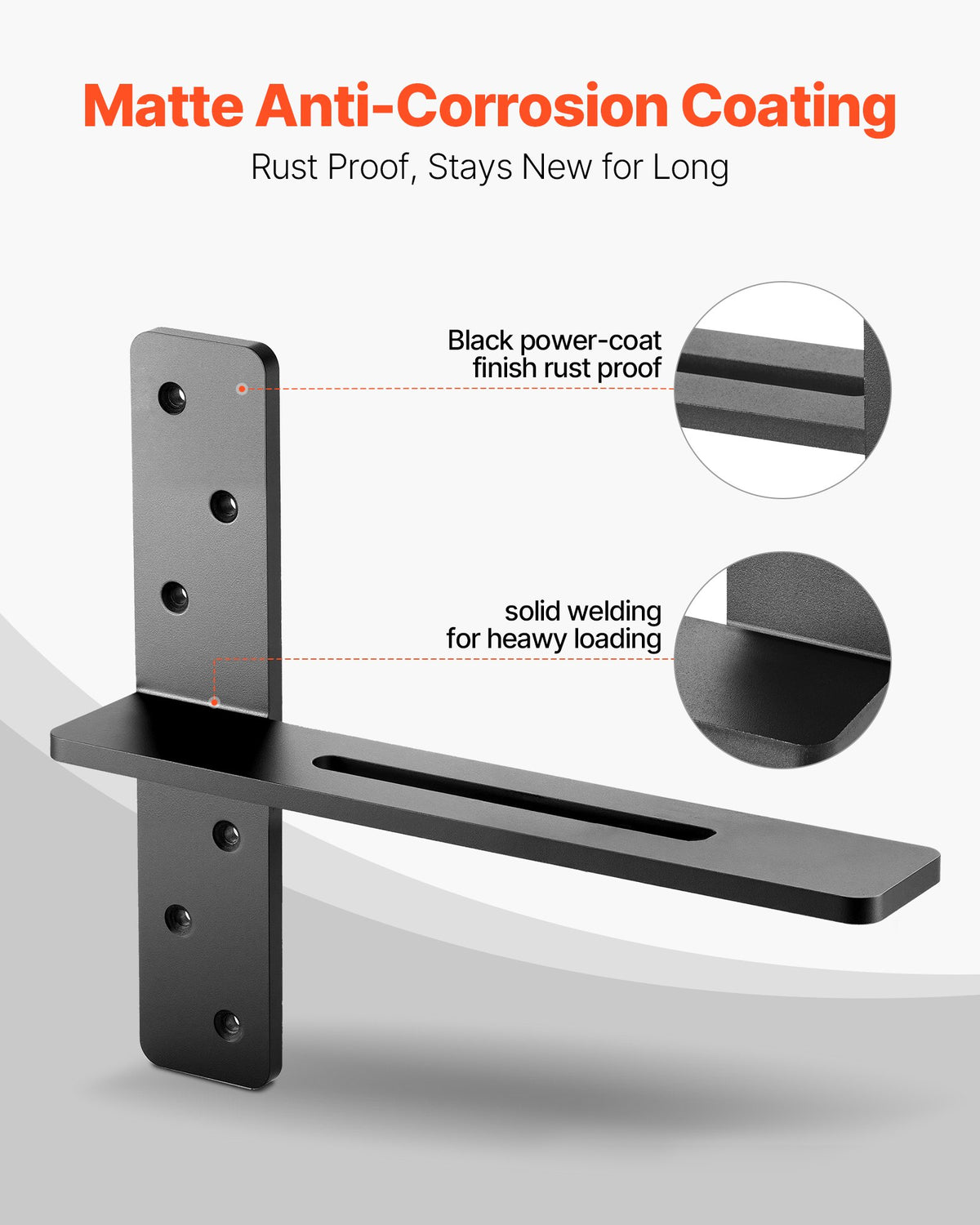 VEVOR T Shelf Brackets 2 Pcs