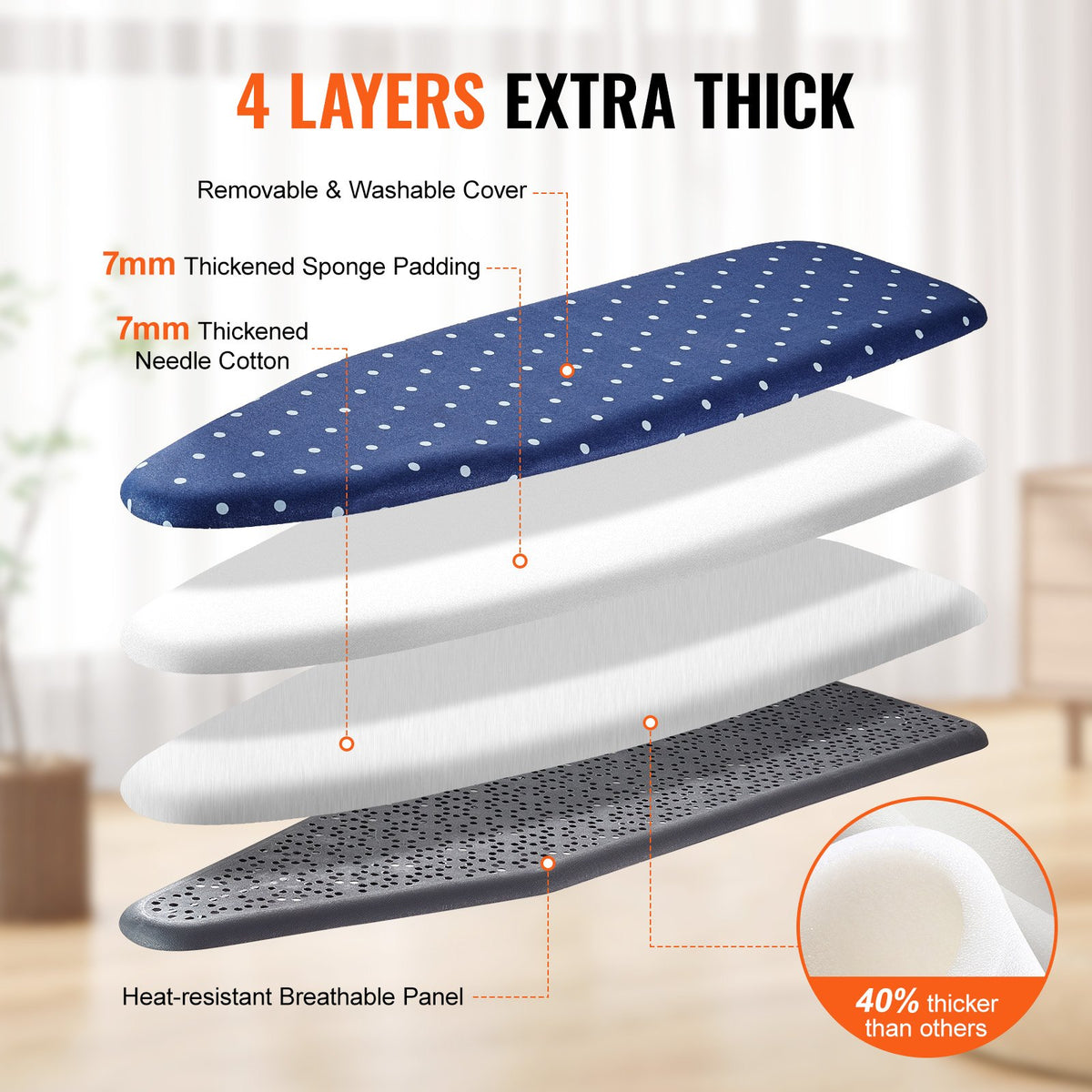 VEVOR Ironing Board with Bottom Storage Tray