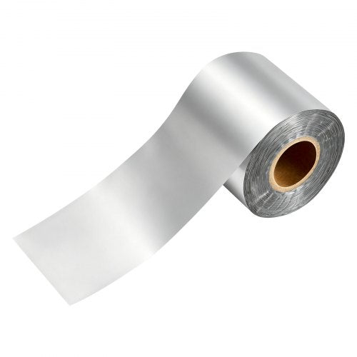 VEVOR Hot Stamping Foil Paper 6 cm x 120 m Extra Long Silver Heat Foil Roll, Compatible with VEVOR Heated Leather Punching and Embossing Machine, Rich Color, Fine Texture, for Paper, Wood and Plastic