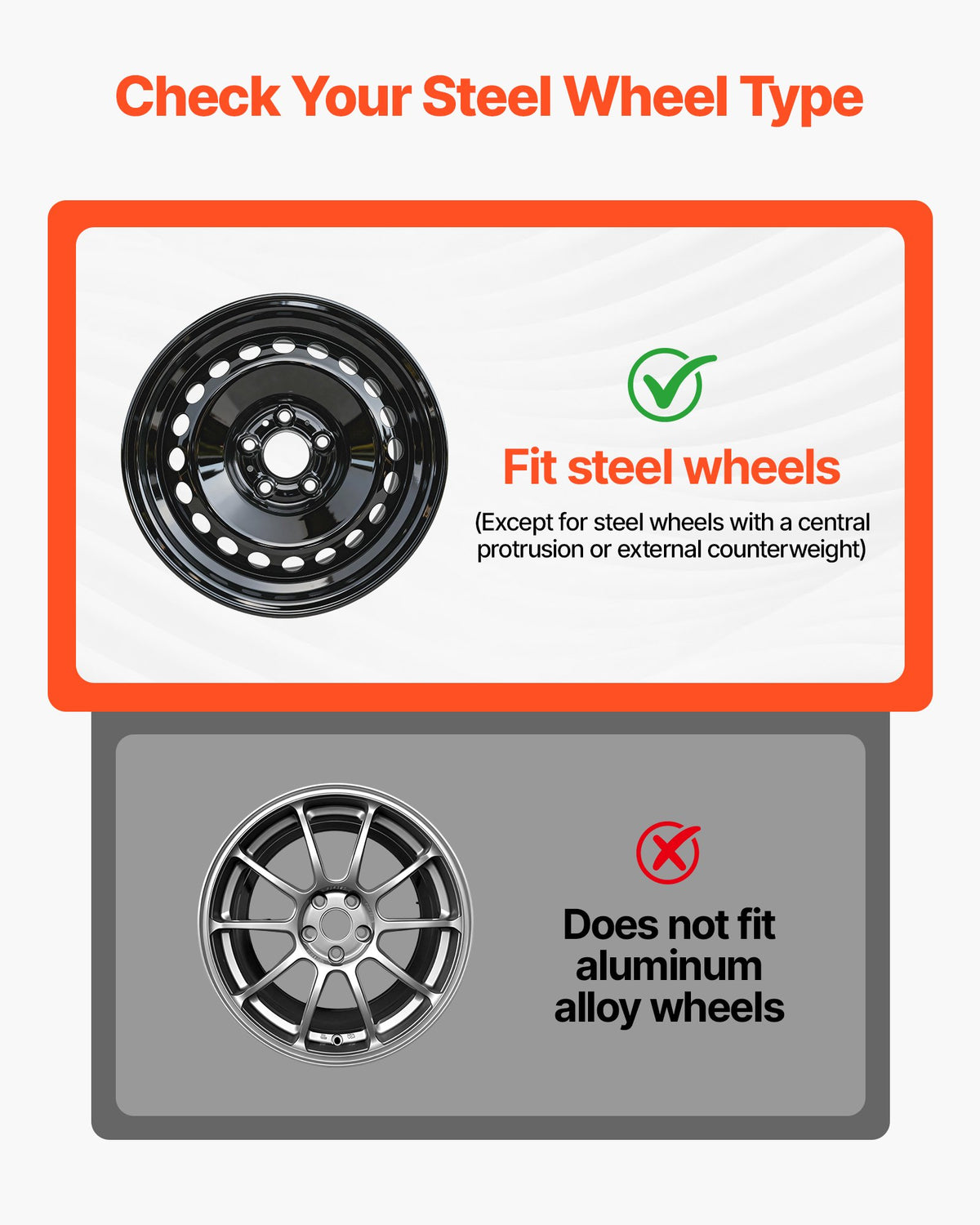 VEVOR Hubcaps Wheel Covers, 16 Inch Set of 4 Wheel Rim Cover Hubcaps OEM Replacement, R16 Size Snap On Car Hub Caps, Universal 10-Spoke ABS Tire Rim Caps for Hyundai Chevrolet Ford Honda, Silver/Black