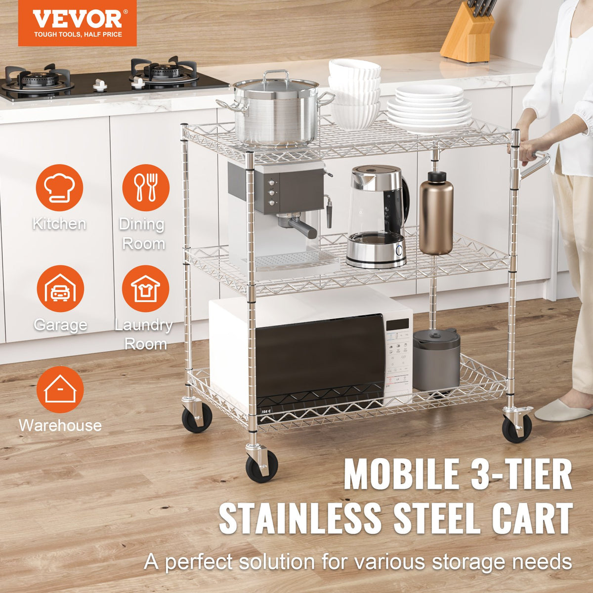 VEVOR Kitchen Utility Cart