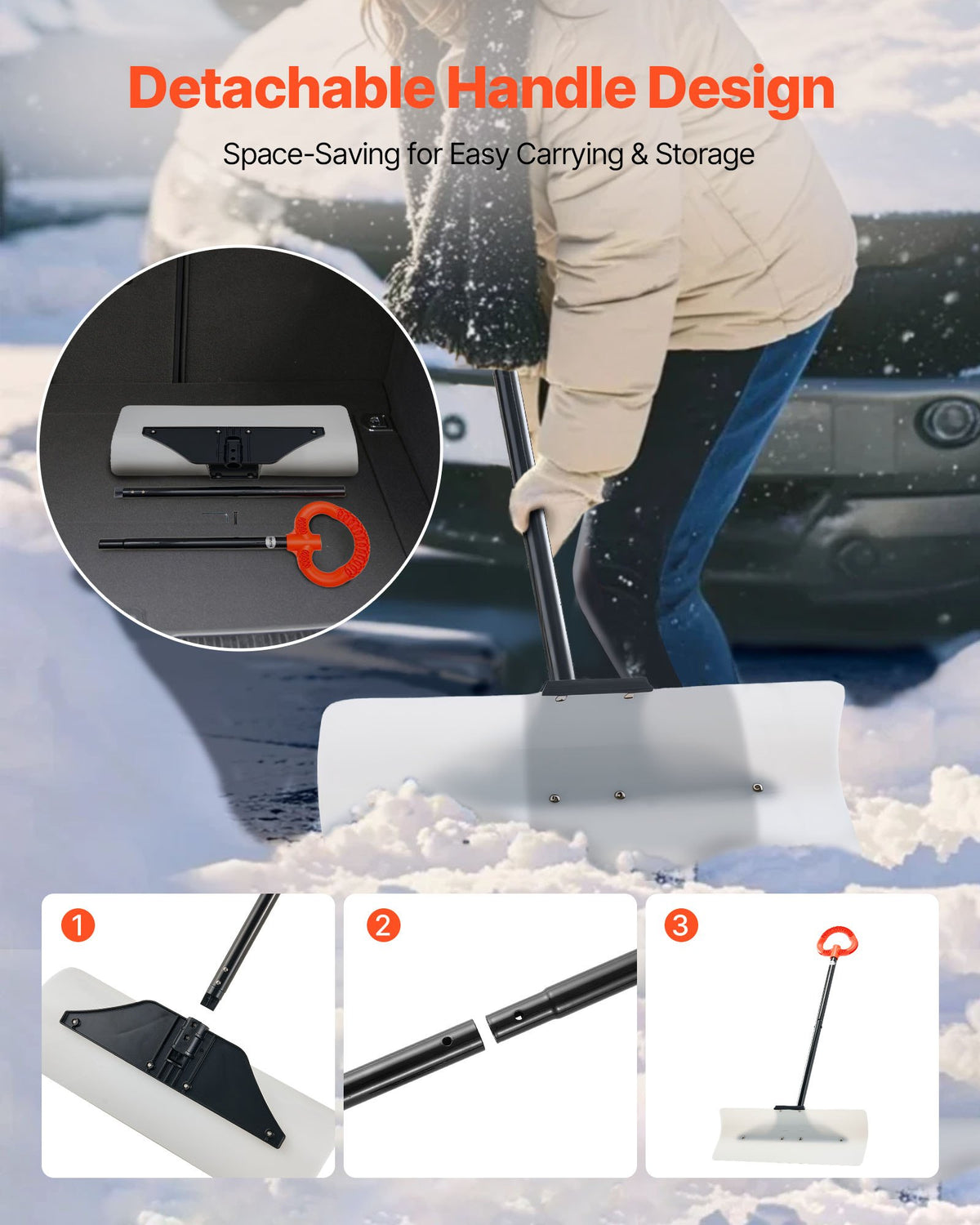 VEVOR Snow Pusher Shovel