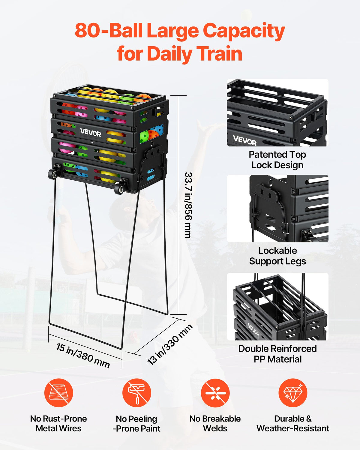 VEVOR Tennis Ball Hopper
