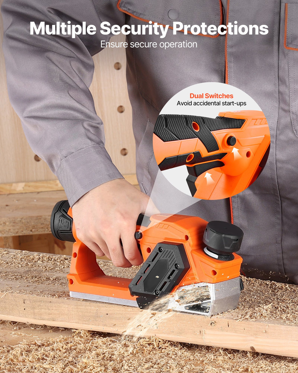 VEVOR Cordless Handheld Planer