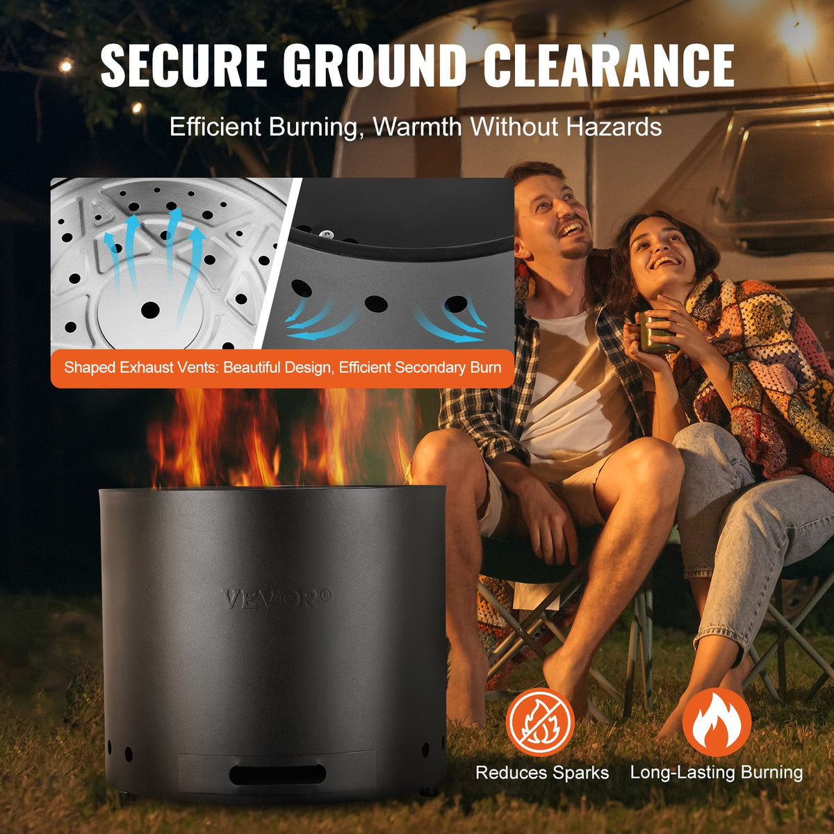 VEVOR Smokeless Fire Pit Stove Bonfire