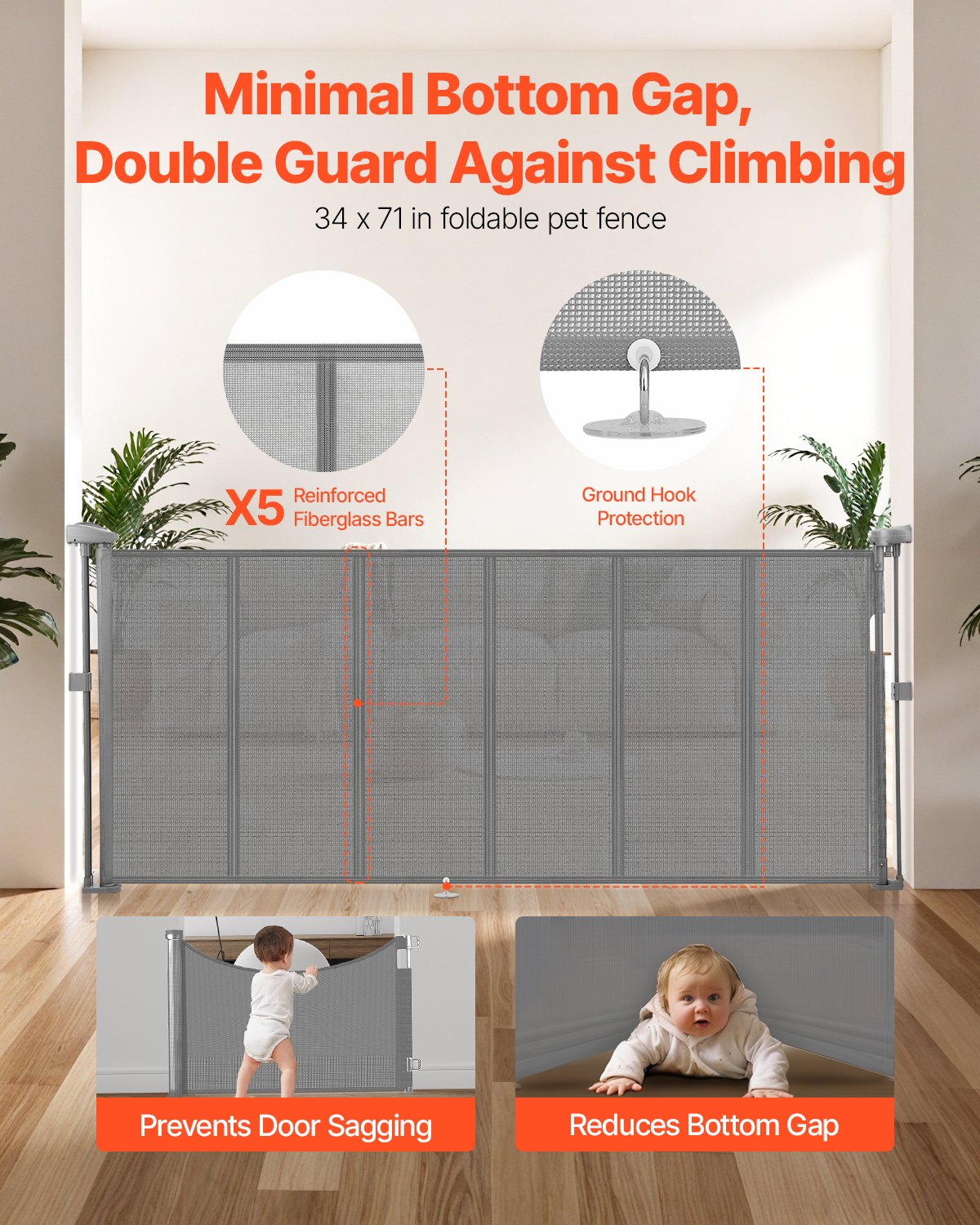 VEVOR Retractable Baby Gate