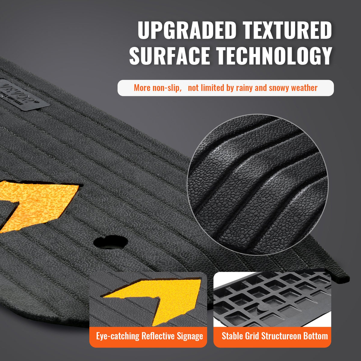 VEVOR Upgraded Rubber Threshold Ramp