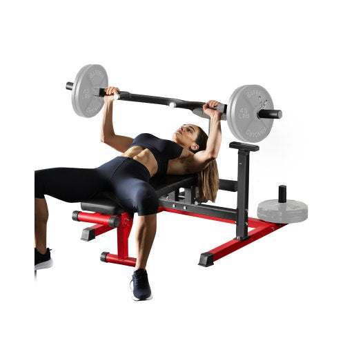VEVOR Chest Press Machine, 450 LBS Bench Press Set, Adjustable Flat Incline Bench with Independent Converging Arms, Upper Chest Equipment, Fitness Home Gym Equipment for Chest, AB Workouts, Shoulder