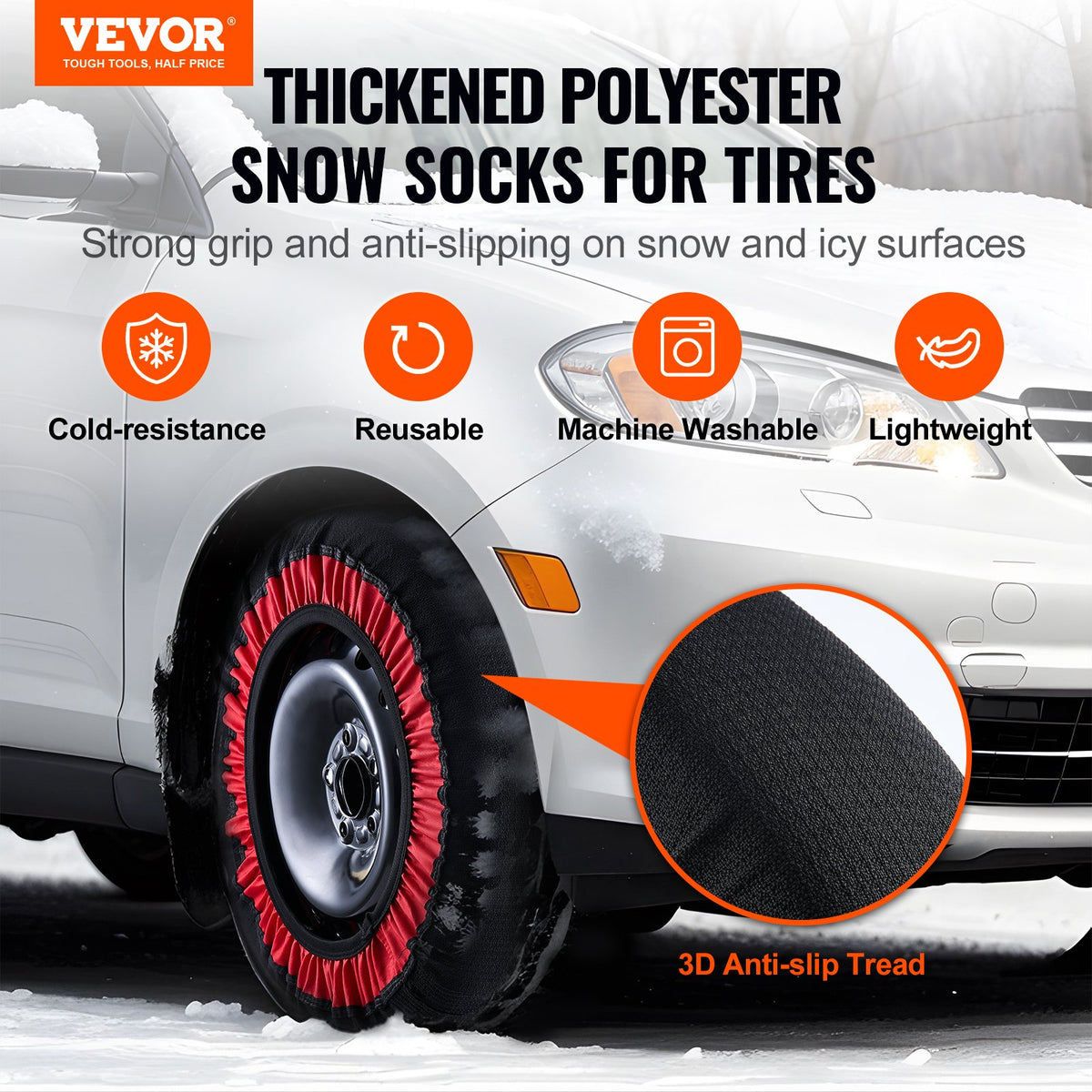 VEVOR Thickened Snow Socks for Tires