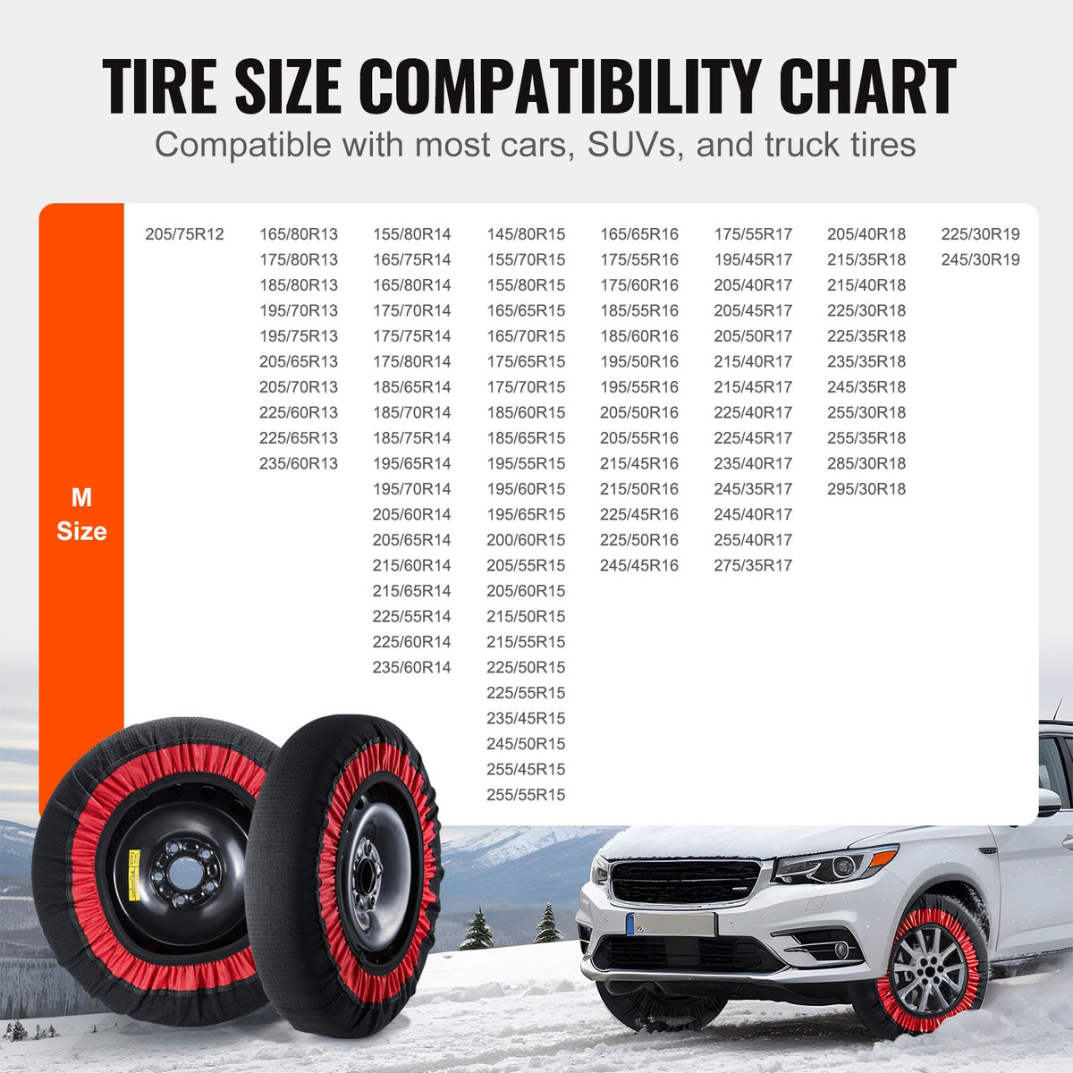 VEVOR Thickened Snow Socks for Tires