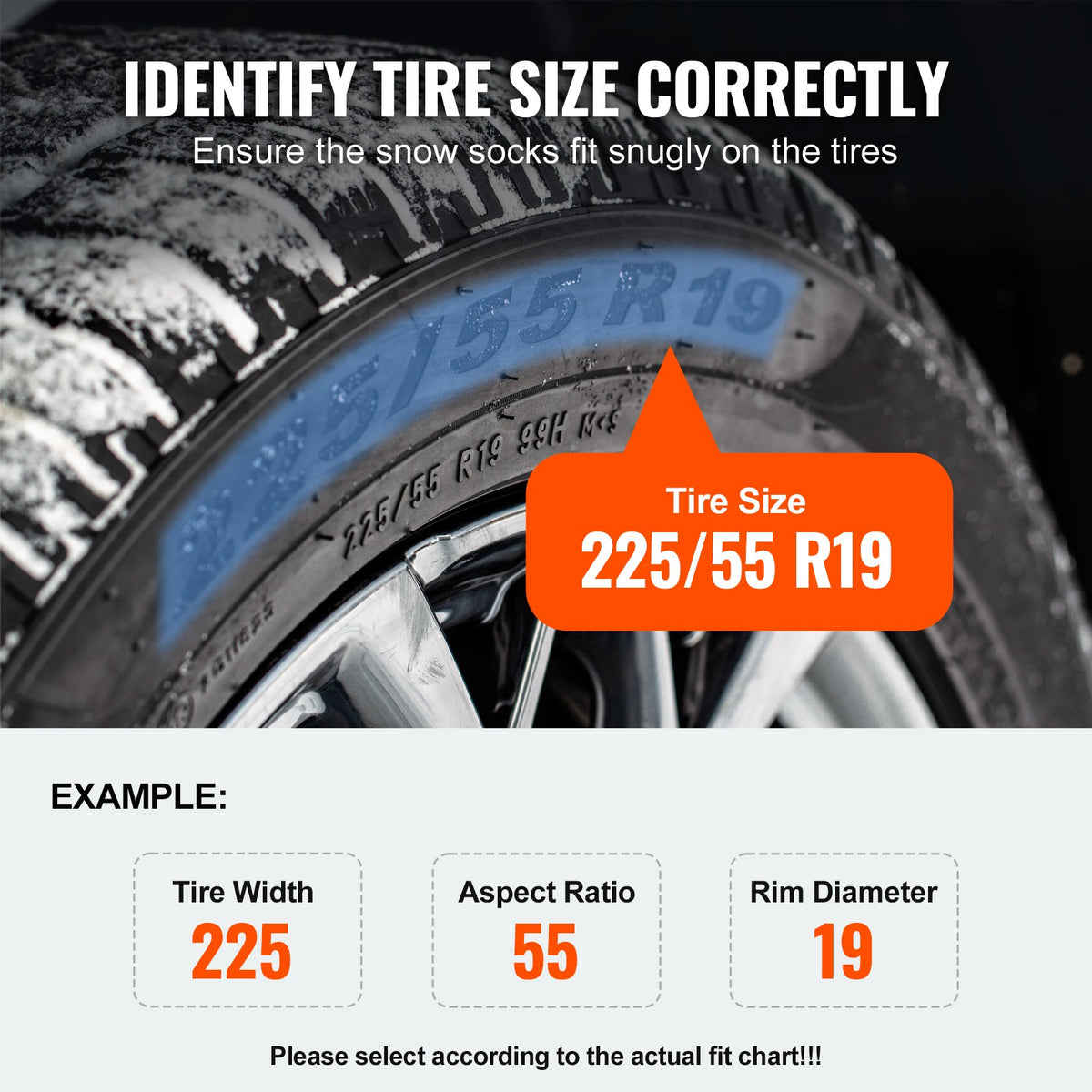 VEVOR Thickened Snow Socks for Tires