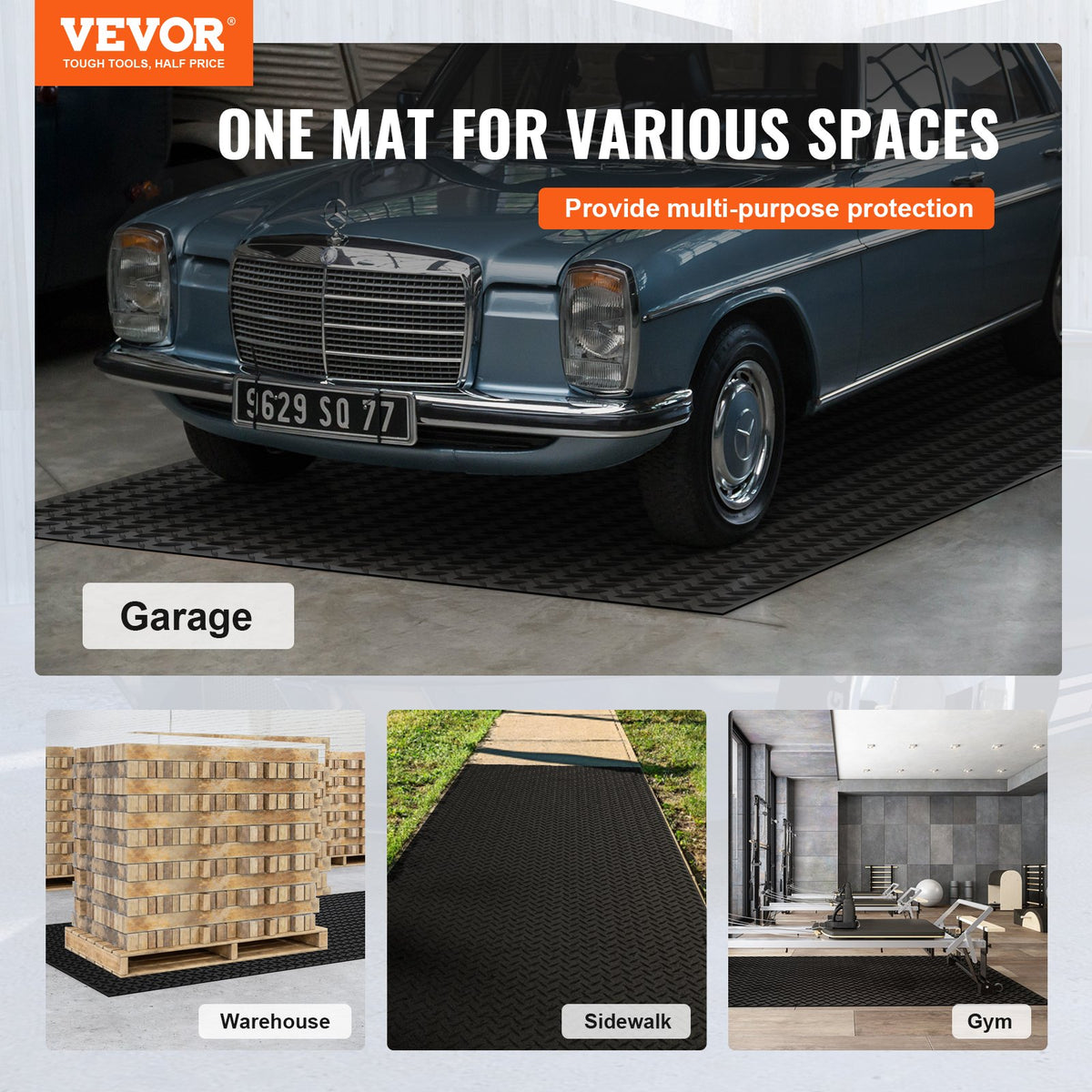 VEVOR Diamond-Plate Rubber Flooring Roll
