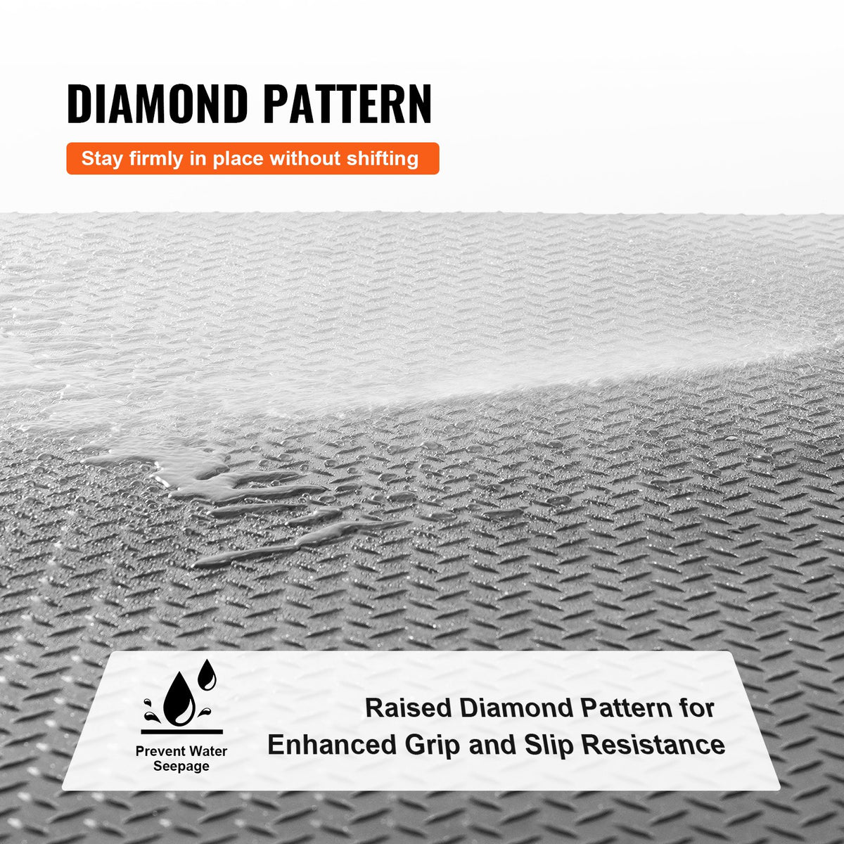 VEVOR Diamond-Plate Rubber Flooring Roll