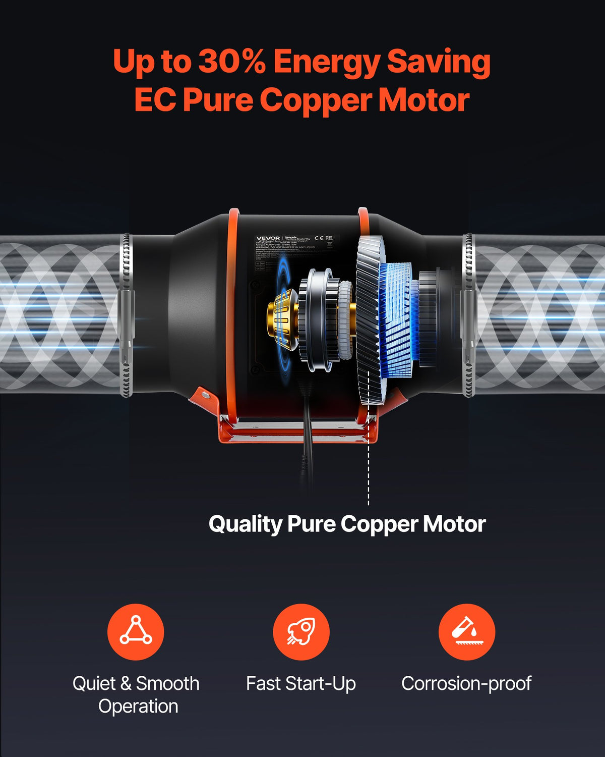 VEVOR Inline Duct Fan Kit Carbon Filter