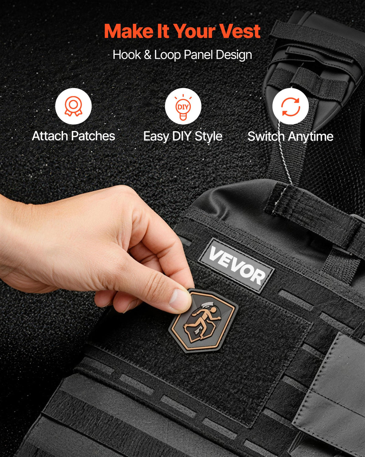 VEVOR Weighted Vest, Body Weight Vest with Shoulder Pad, and Reflective Stripe, Exercise Set for Men Women, Workout Equipment for  Strength Training, Running, Jogging, Fitness, Muscle Building