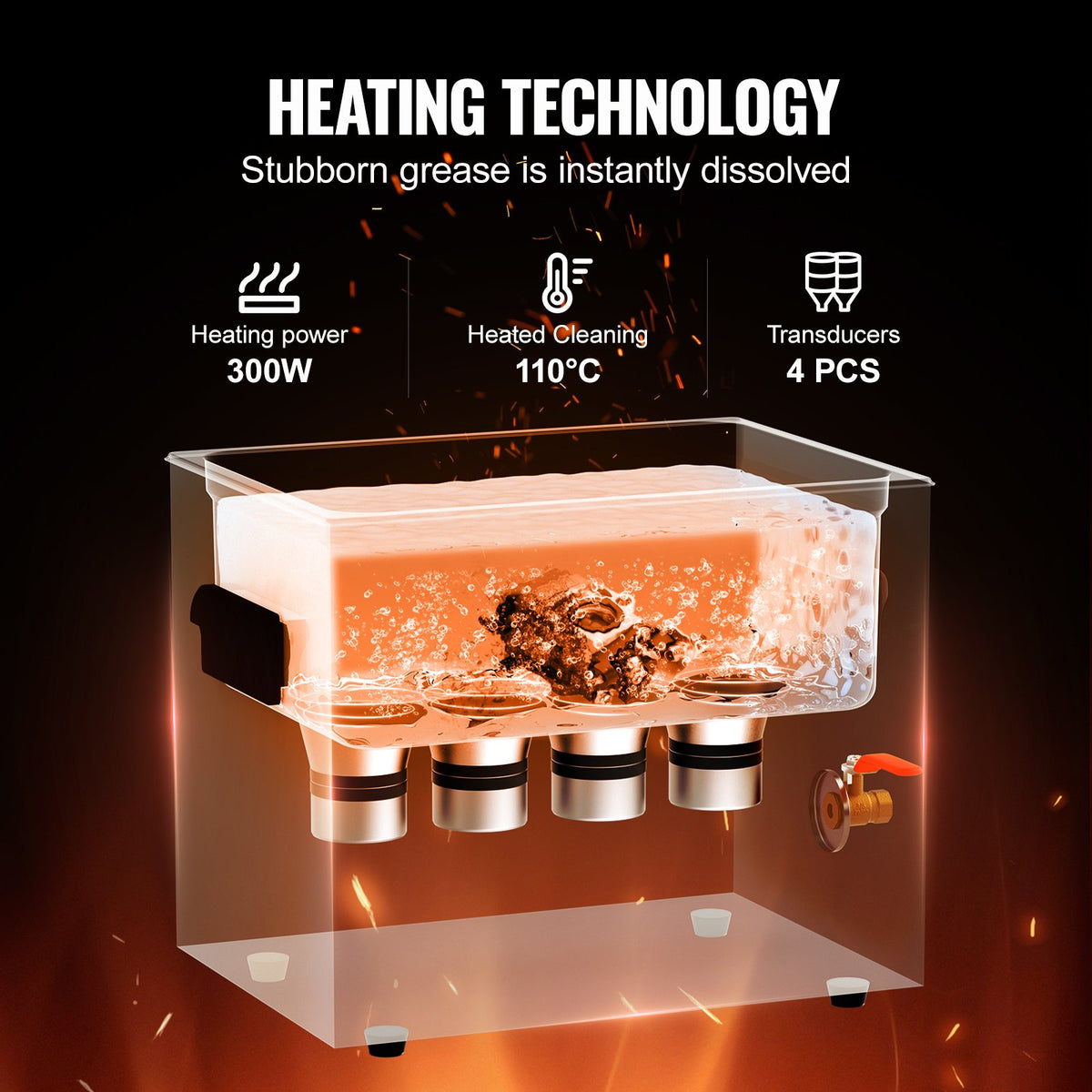 VEVOR 10L Ultrasonic Cleaner with Heater Timer & Basket, Professional Digital Sonic Cavitation Machine, 240W Cleaning Machine for Lab Tools, Metal Parts, Carburetor, Brass, Auto Parts, Engine Parts