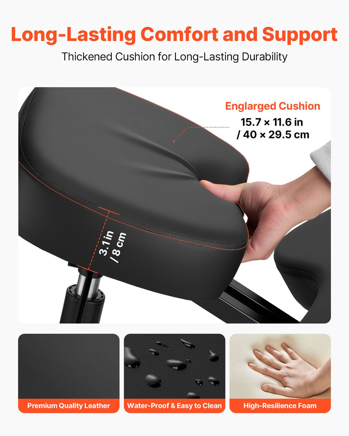 VEVOR Ergonomic Kneeling Chair with Wheels