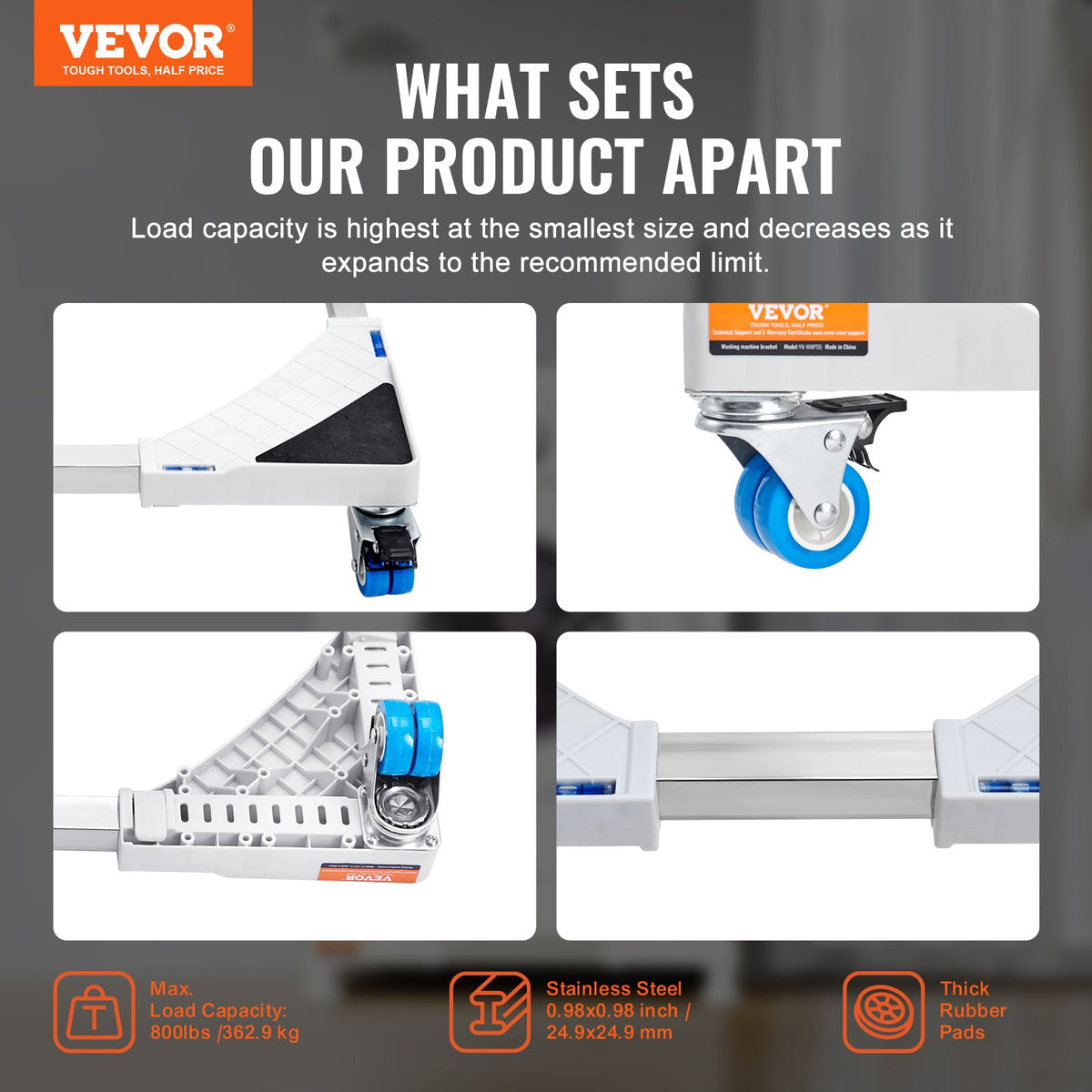 VEVOR Mini Fridge Stand Universal Laundry Pedestal