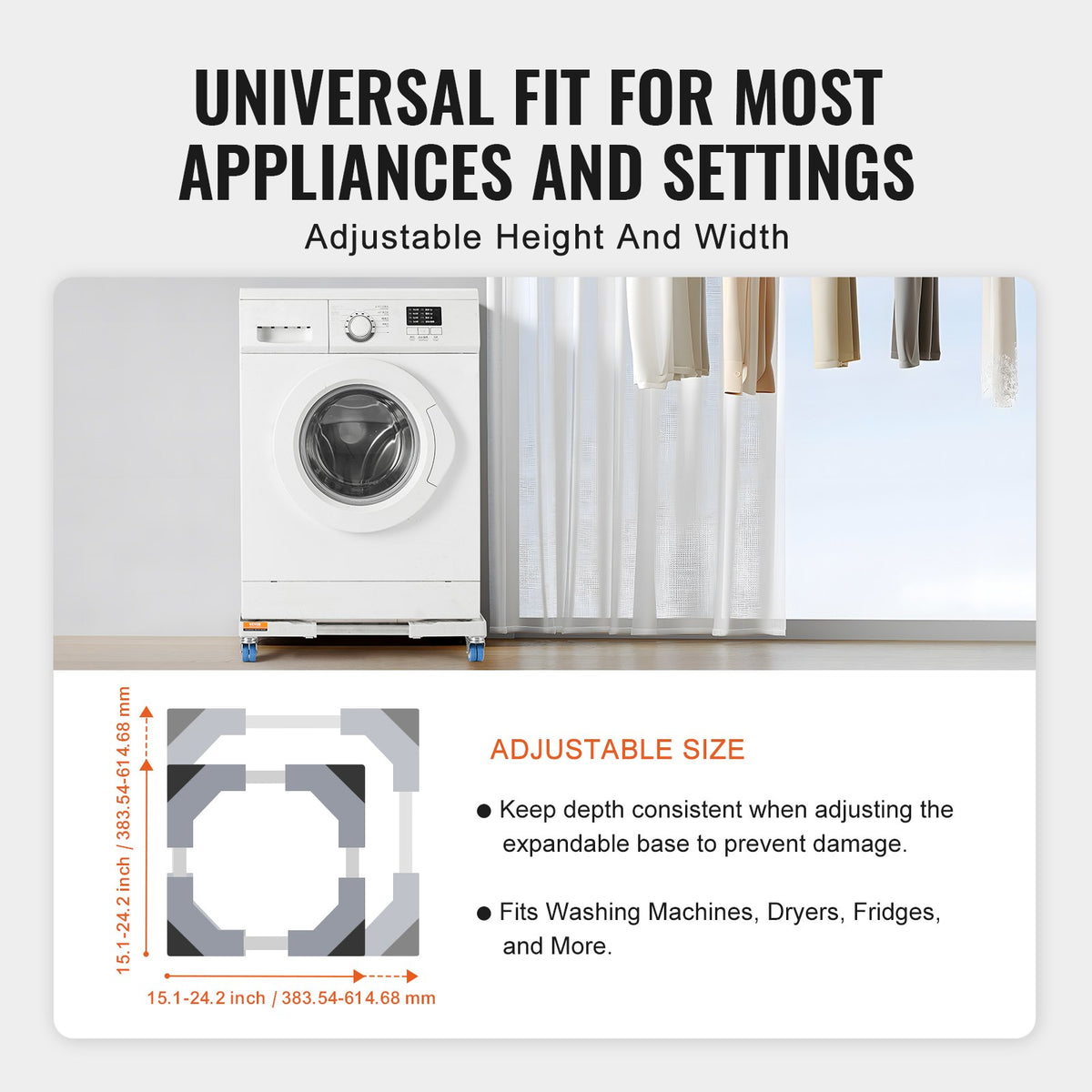 VEVOR Mini Fridge Stand Universal Laundry Pedestal