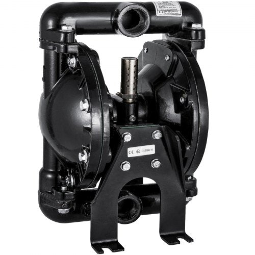VEVOR Air-Operated Double Diaphragm Pump 25.4mm(1 inch) Inlet Outlet Aluminum 90 L/min(24 GPM) Max 8 bar(120PSI) for Industrial Use