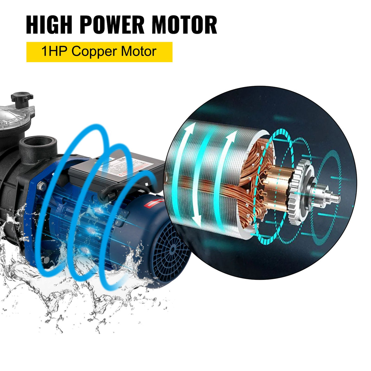 VEVOR 750 W(1 HP) Pool Pump