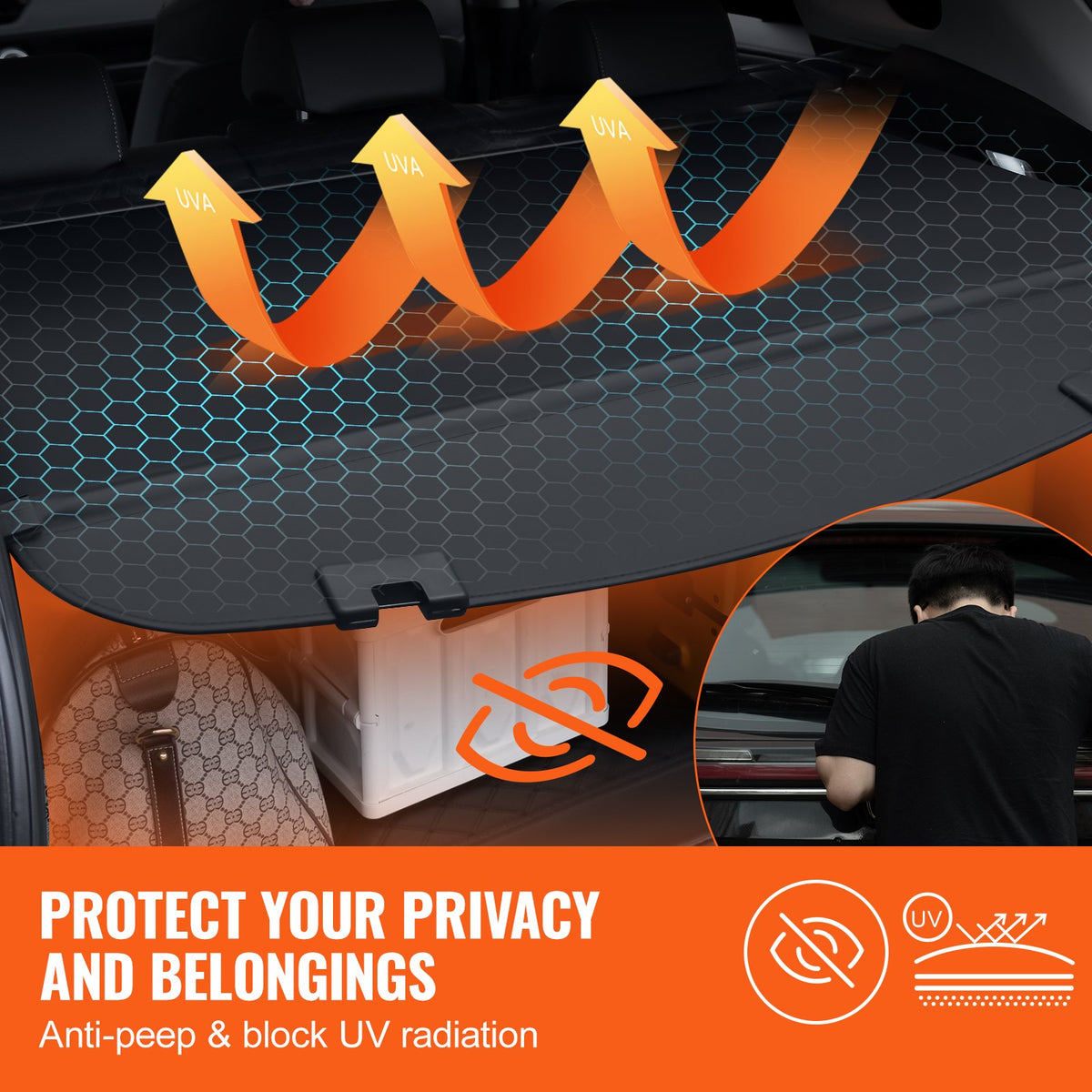 VEVOR Retractable Cargo Cover for Mazda