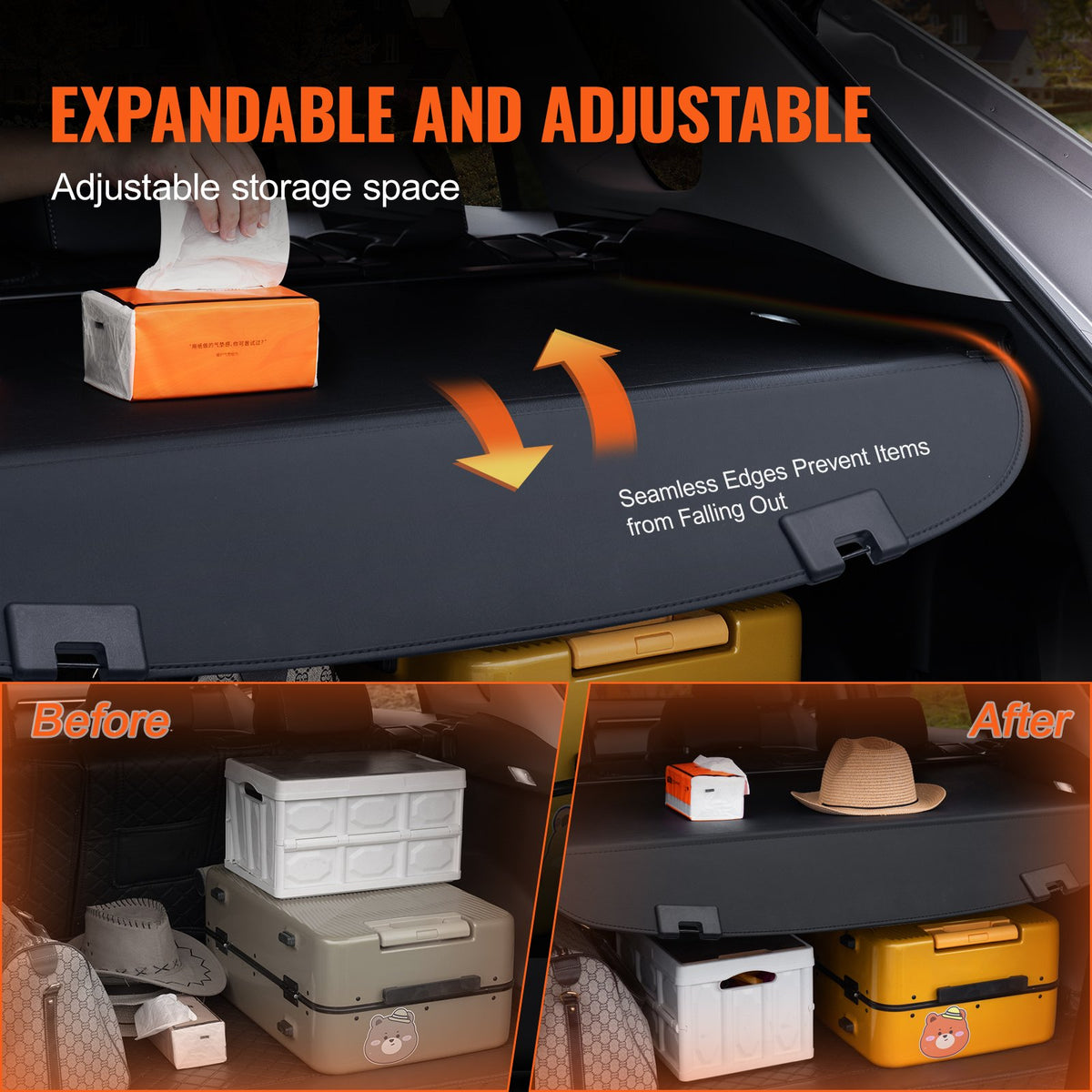 VEVOR Retractable Cargo Cover for Mazda
