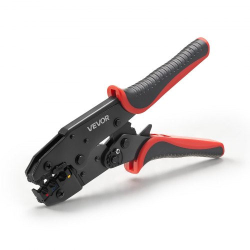 VEVOR Crimping Tool, 0.5-6 mm² Ratcheting Wire Crimper Tool, Labor-Saving Electrical Terminal Crimp Pliers with Clear Metric & AWG Markings, Quick Release, Adjustable Force for Multiple Terminals