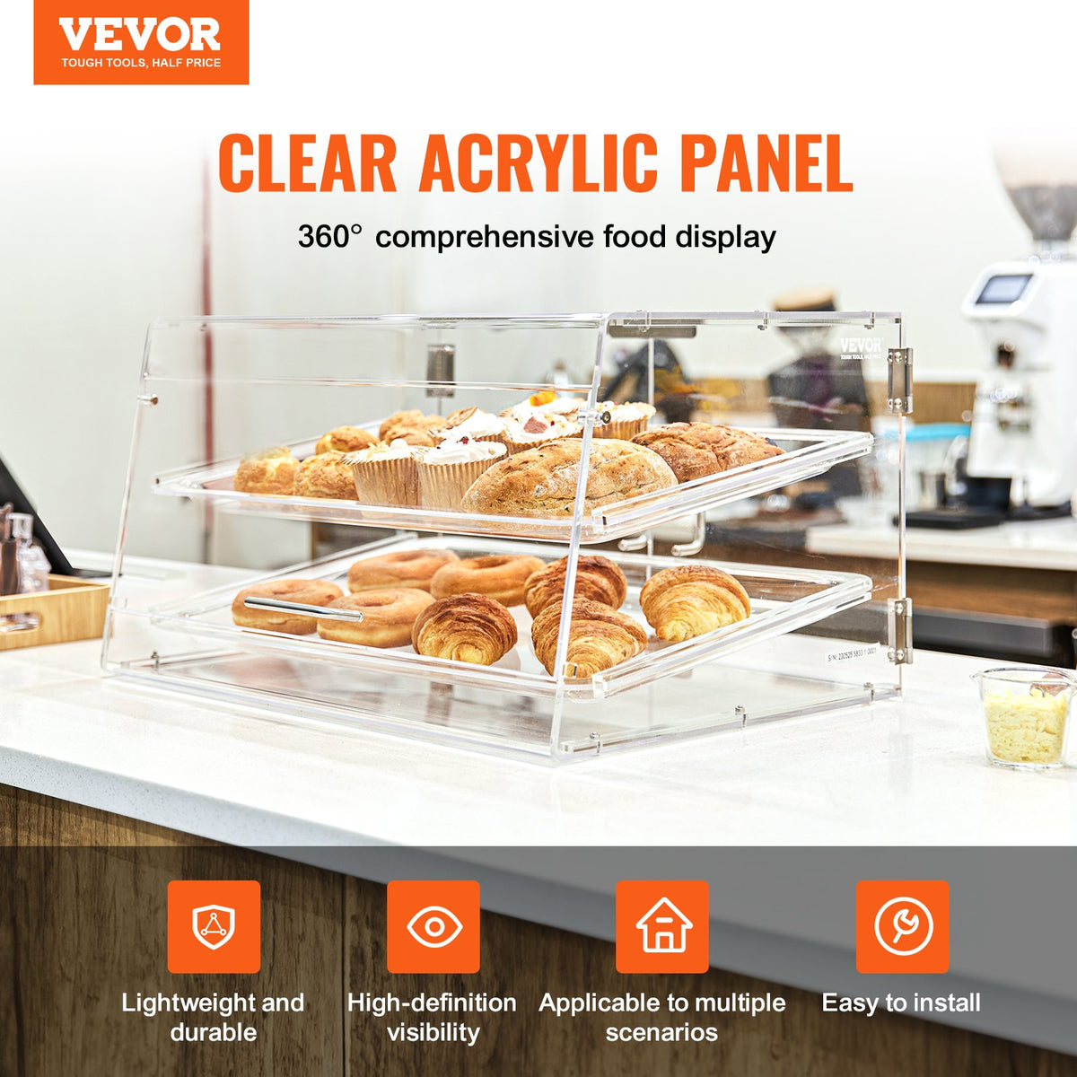 VEVOR Pastry Display Case