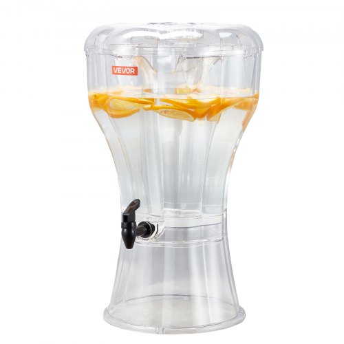 VEVOR Beverage Dispenser, 13L Drink Dispenser for Parties, Plastic Juice Dispensers with No-Drip Spigot, Iced Tea Lemonade Juice Water Dispensers, for Restaurants, Hotels, Parties