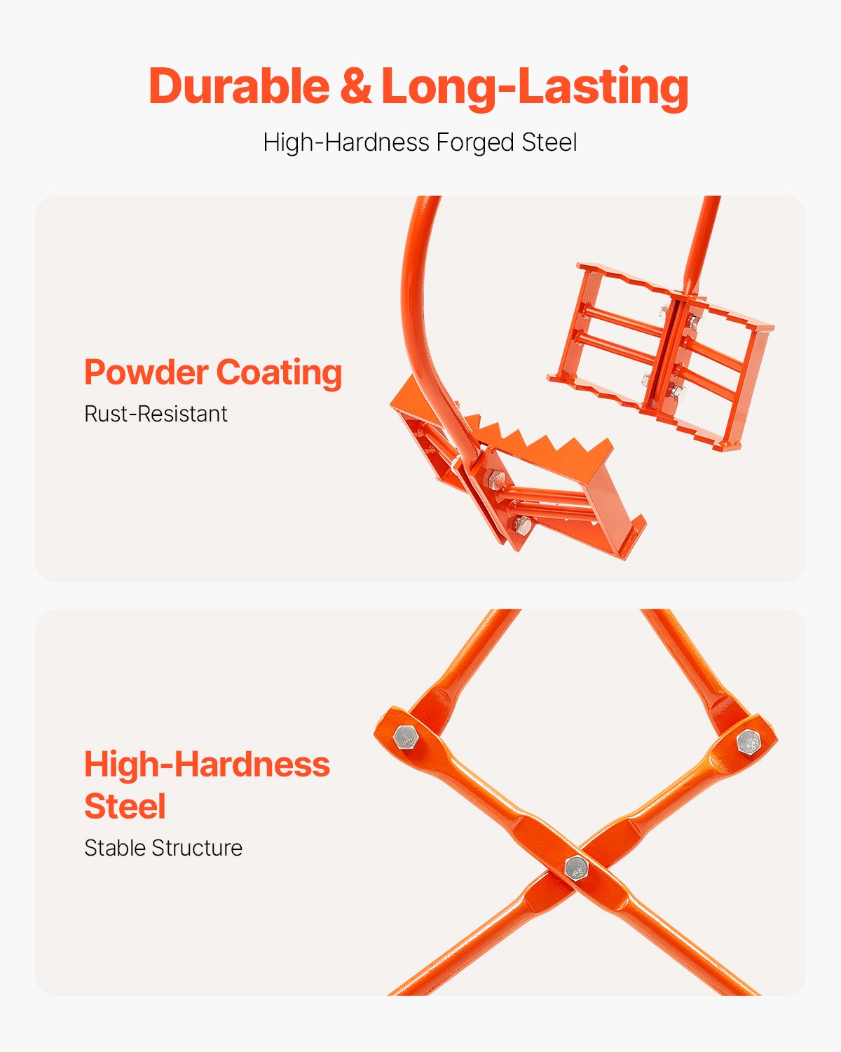 VEVOR 24in Stone Lifting Tongs, 2-Claw Rock Tongs, Heavy Duty Steel Log Tongs, 1100LBS Lifting Capacity, Swivel Log Grapple, Serrated Claw Design, Easy Chain Hook up Tongs for Stone Blocks & Marble