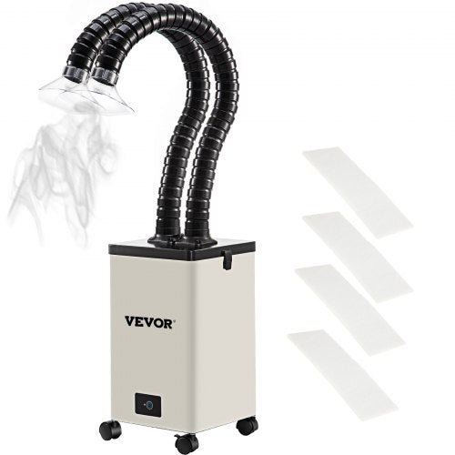 VEVOR Solder Fume Extractor, 150W 106 CFM Smoke Absorber, 3-Stage Filters 3 Speed with a Hose for Soldering, Laser Engraving and DIY Welding