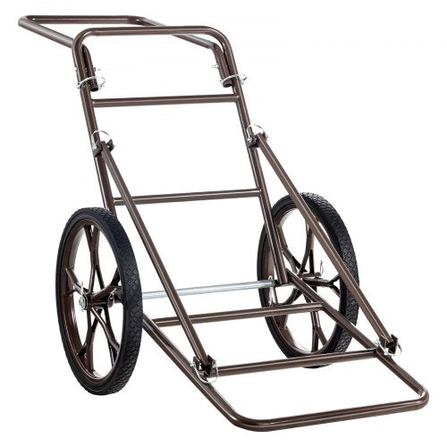 VEVOR Deer Cart, 500 LBS Capacity Folding Game Cart, Deer Cart Game Hauler with 17" Big Rubber Wheel & Ergonomic Handle, Heavy-Duty Game Cart Accessories, Utility Gear Dolly for Hunting Fishing Hiking