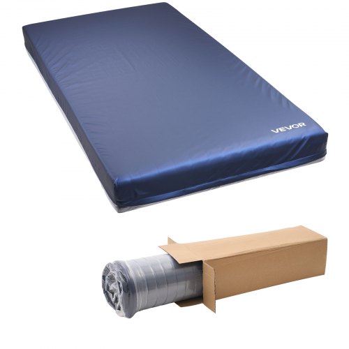 VEVOR Hospital Bed Mattress, 227 kg Load, Long Term Care Pressure Redistribution Medical-Grade Dual Layer Foam Mattress, Waterproof for Bedsore Treatment Nursing Homes & Home Care, 914 x 2030 x 153 mm