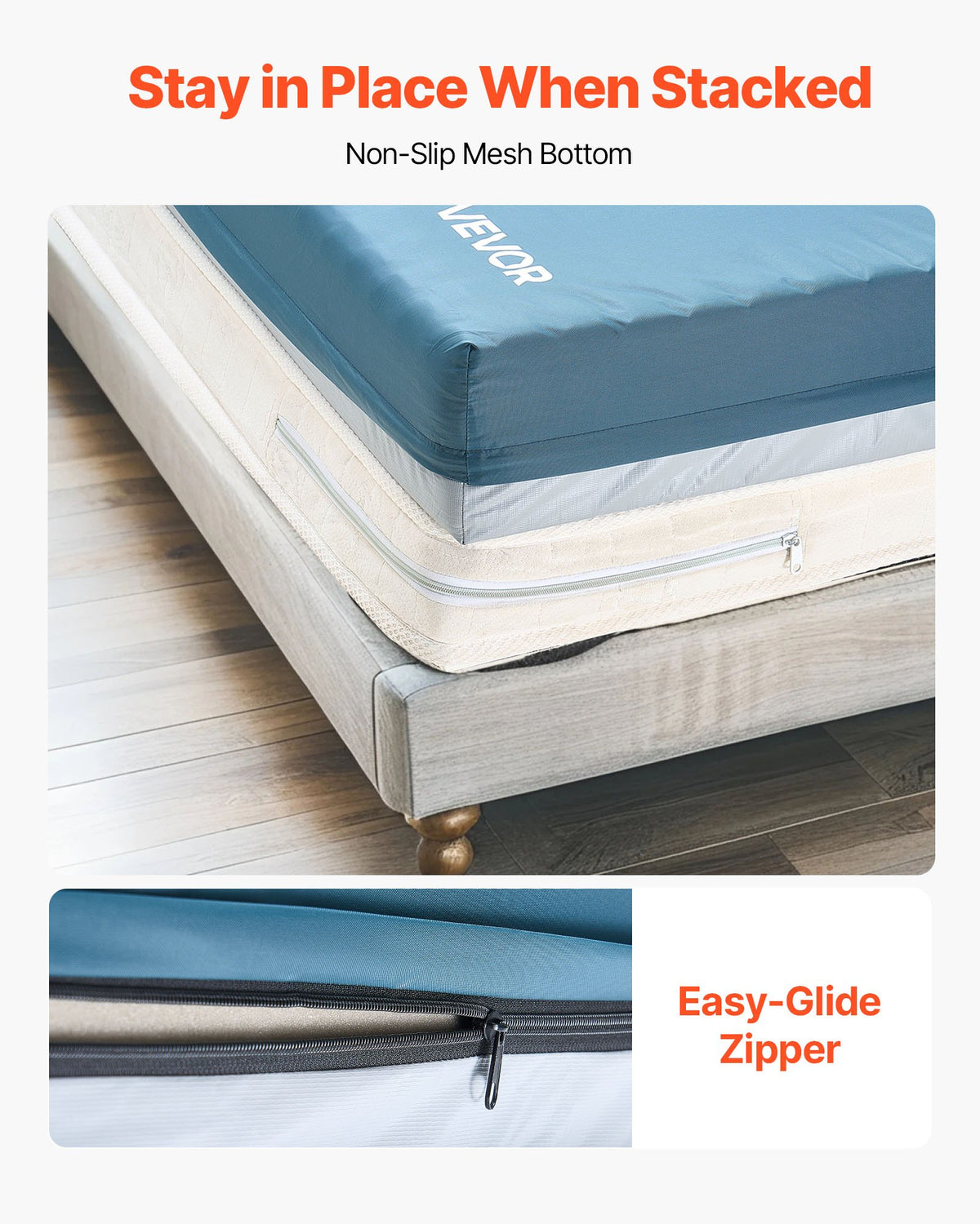 VEVOR Hospital Bed Mattress, 204 kg Load, Long Term Care Pressure Redistribution Medical-Grade Multi-Layer Foam Mattress, Waterproof for Bedsore Treatment Nursing Home & Home Care, 914 x 2030 x 153 mm